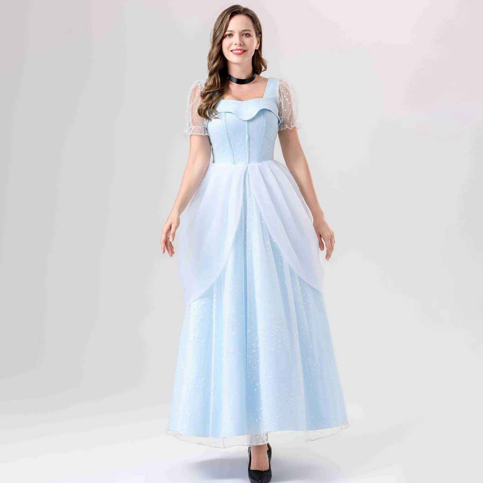 

Women Court Princess Cinderella Costume Fairy Tales Sexy Goddess Princess Cosplay Long Dress Hen Party Halloween Fancy Dresses