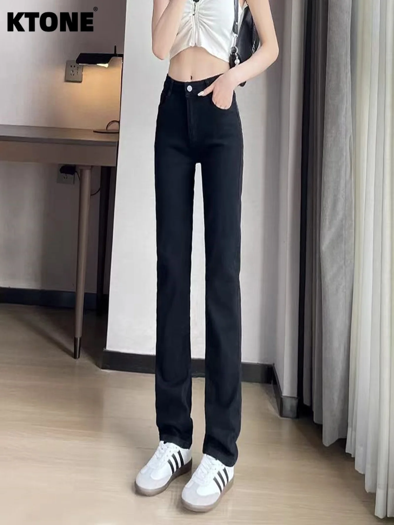

Black Slim Unisex Jeans Pant for Man Y2k Drip Original Jeans No accessories or belts included
