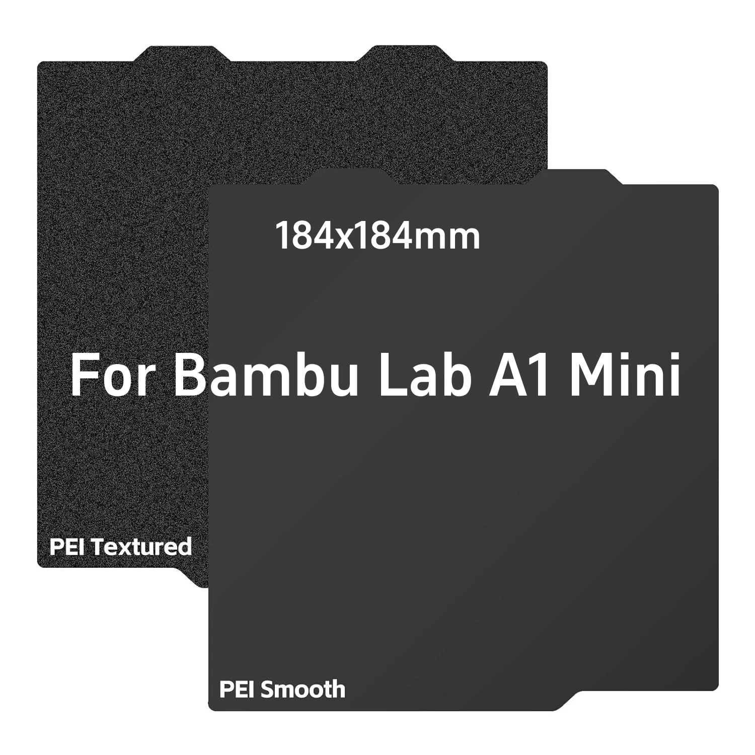 PEI A1 mini Black Sheet For Bambu Lab Build Plate Double-side Smooth Texture Spring Steel Sheet PEI 184x184 For Bambulab A1 Mini