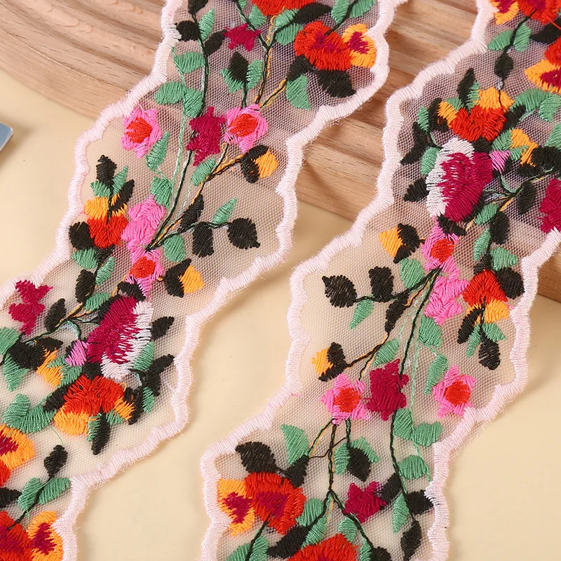 

30Yards Embroidered Tulle Lace Trim Soft Mesh Lace Diy Craft Clothes Bra Underwear Dress Sewing Fabric 6.5cm Wide