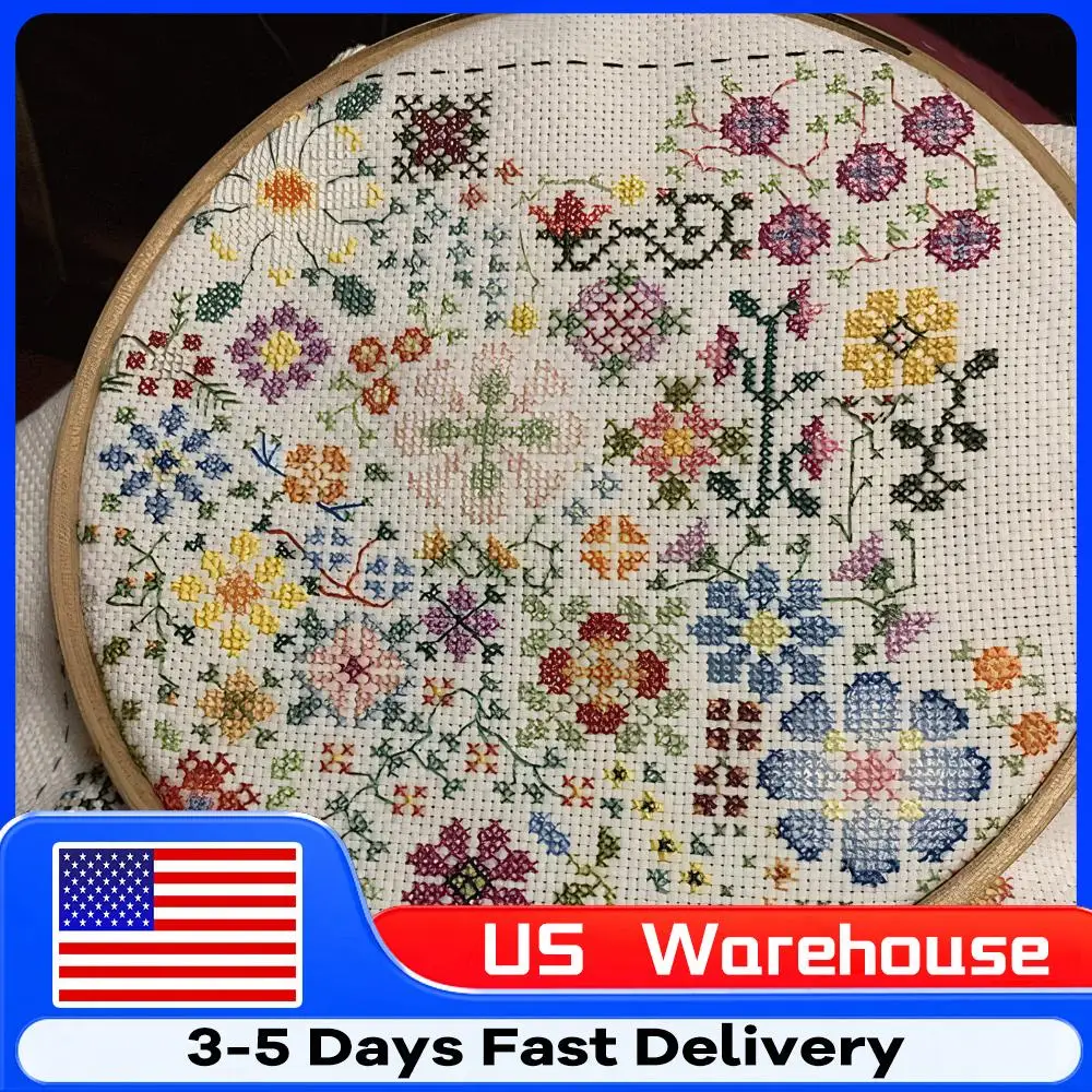 

Набор для вышивания «Цветок в день»: готовый комплект для отработки навыков вышивки крестом, подарок для взрослых, декор для дома, творческий проект