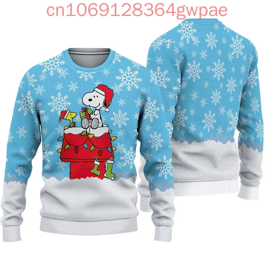 Peanut Snoopy Ugly Sweater Men's Womens 3d Sweater Tops Snoopy Charlie Ugly Christmas Sweater Anime Xmas Gifts Christmas Sweater