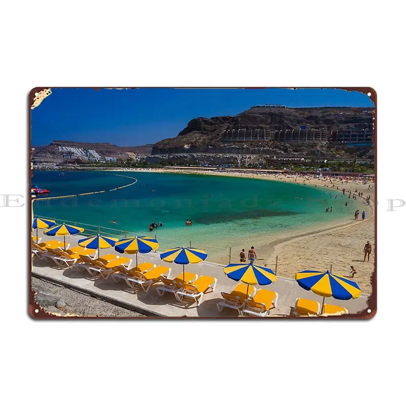 Amadores Beach Gran Canaria Metal Sign Decoration Create Club Wall Decor Garage Tin Sign Poster