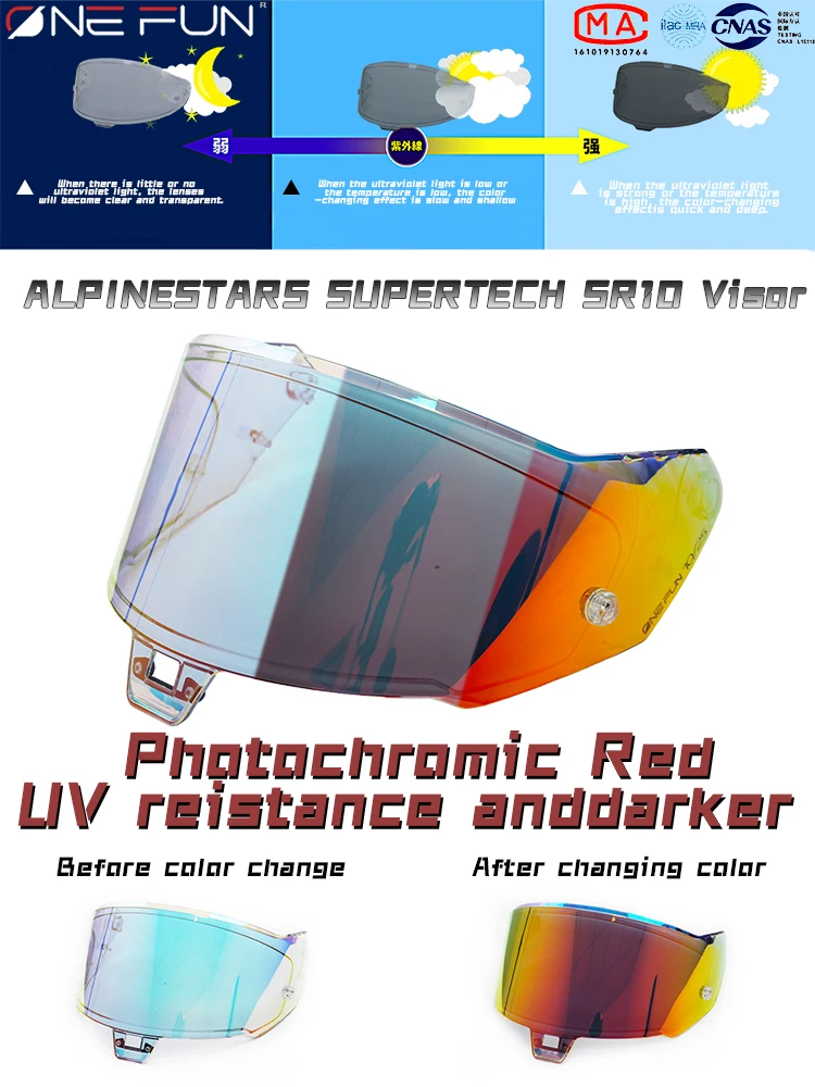 Replacement Visor for Alpinestars Super Tech SR10 Helmet, Anti Scratch Clear  Ready Visor, Motorcycle Helmet Face Shield