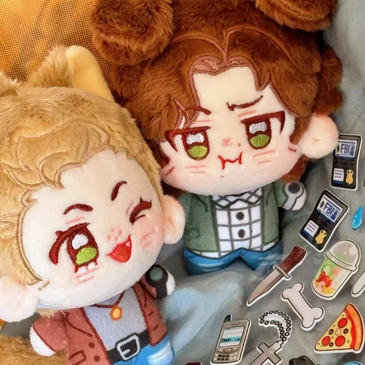 10 Cm Mini poupée BL SPN Sd Dean Sam coton poupée chat chien en peluche CP cadeau ventilateur dessin animé poupée Millet cadeau porte-clés étoile de mer noël