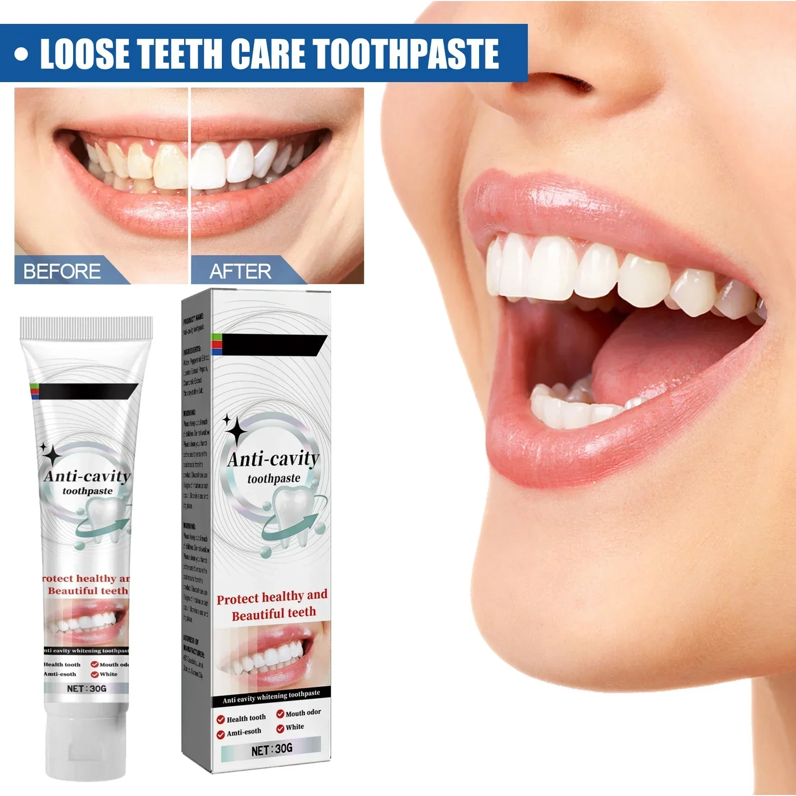 Dental cálculo removedor dentífrico, branqueamento, boca remoção de odor, mau hálito, prevenção da periodonmia, limpeza dental, novo