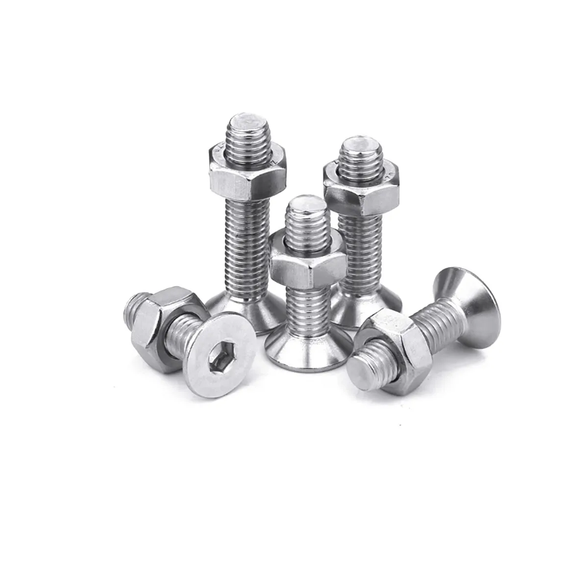 304 Stainless Steel Countersunk Hexagon Socket Screw Bolt Combination Kit