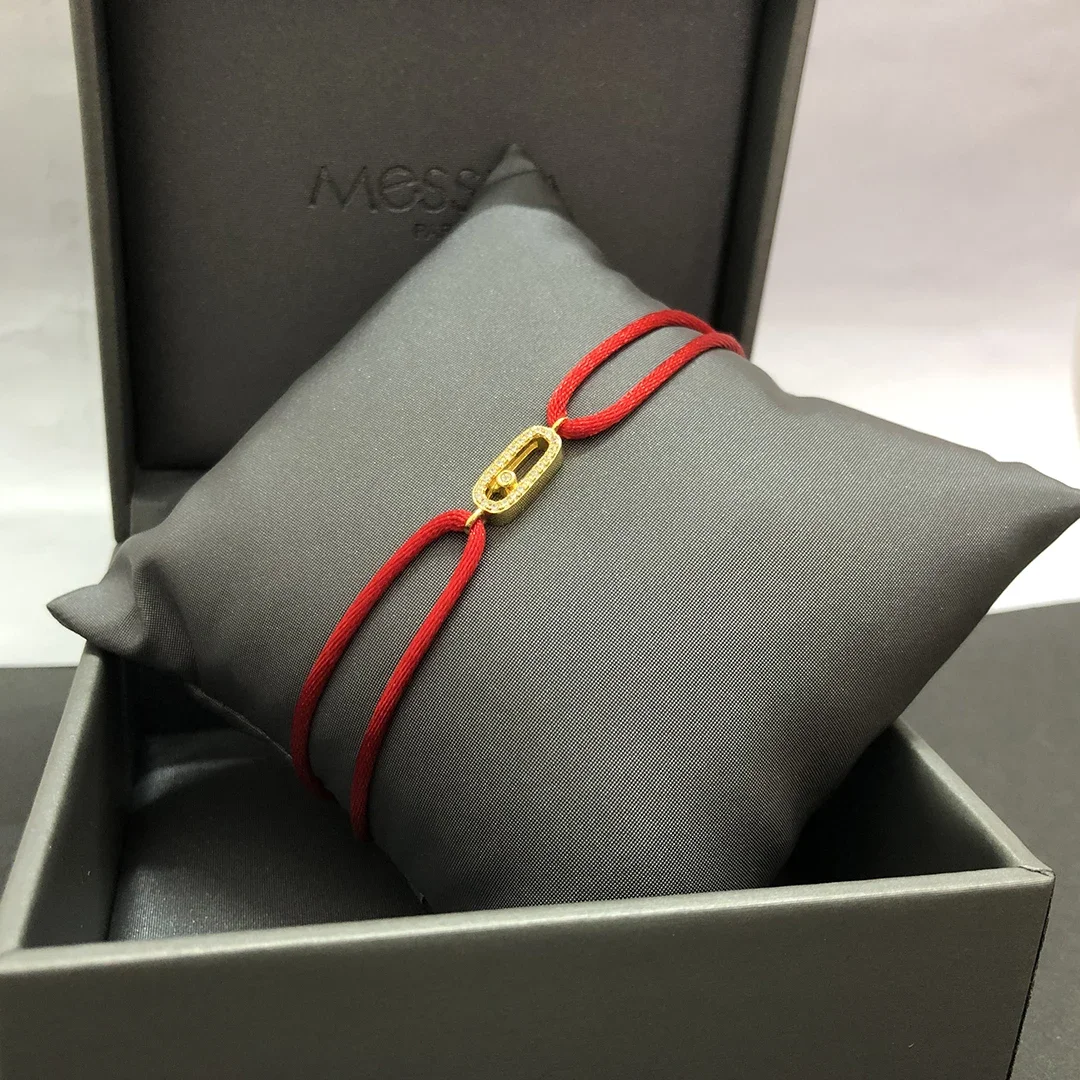 Boutique Luxury Original Jewelry S925 Move Collection Fashion Women's Lucky Rope Bracelet  Trend Holiday Party Gifts