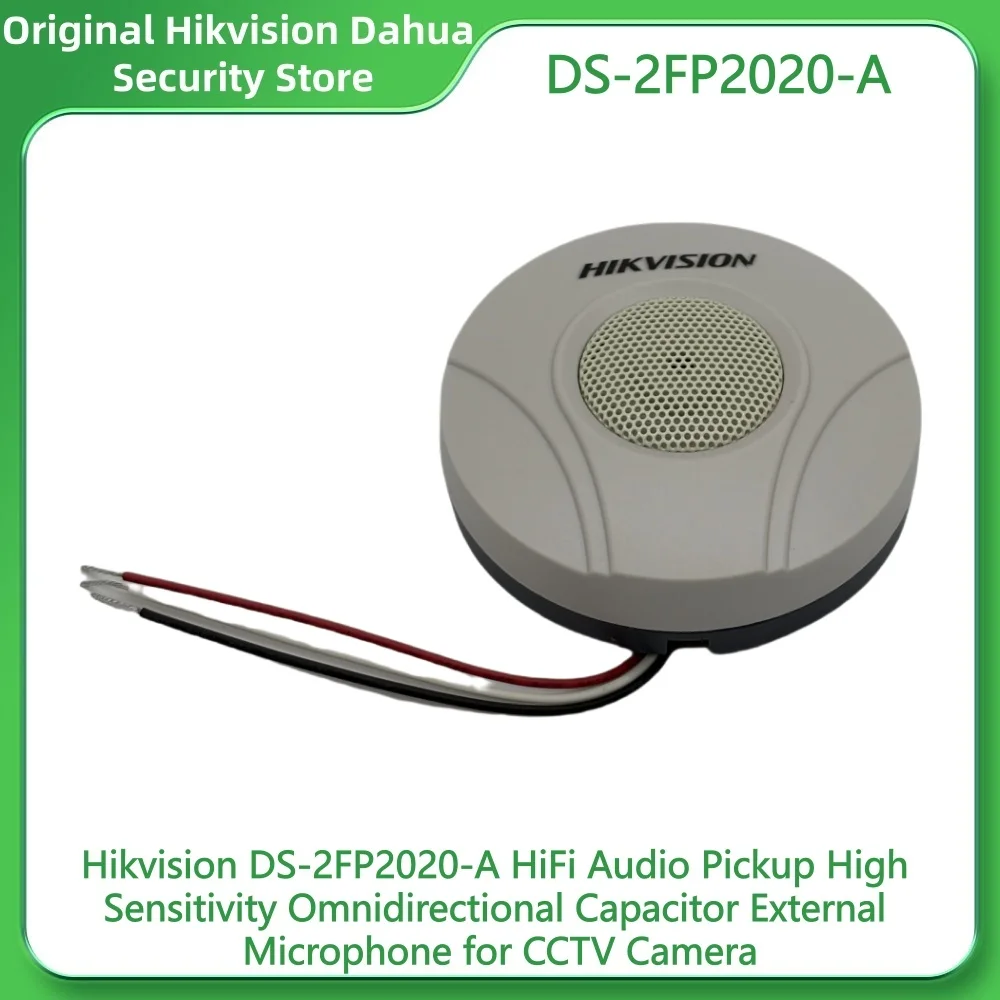 Hikvision DS-2FP2020-A HiFi Audio Pickup High Sensitivity Omnidirectional Capacitor External Microphone for CCTV Camera