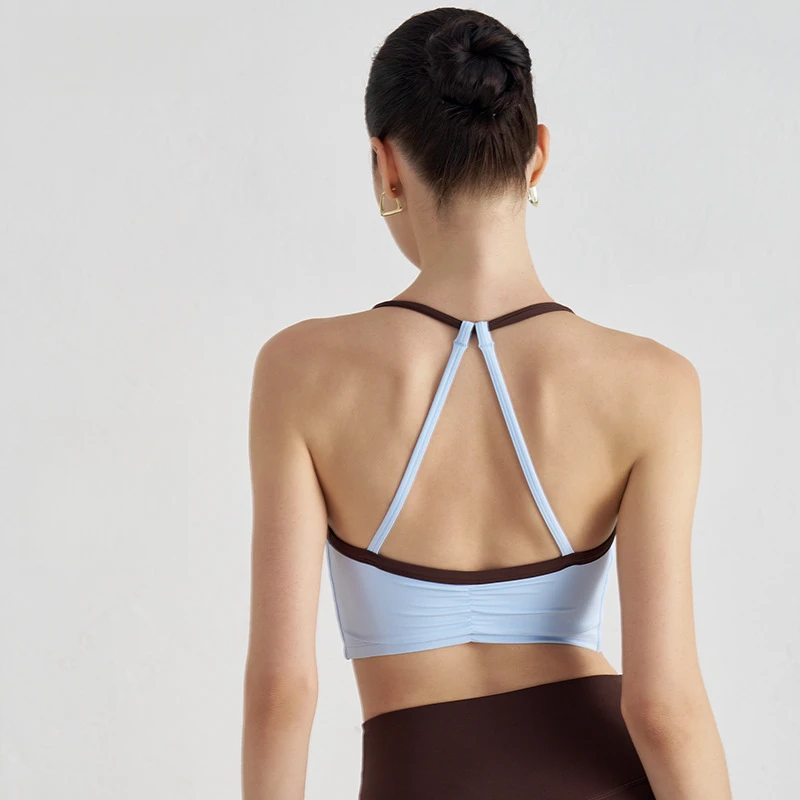 

LEOSOXS Seamless Sexy Quick Drying Vest Women Backless Casual Sleeveless Fitness Gym Running Yoga Tank Tops Sweatshirt Yoga Bra