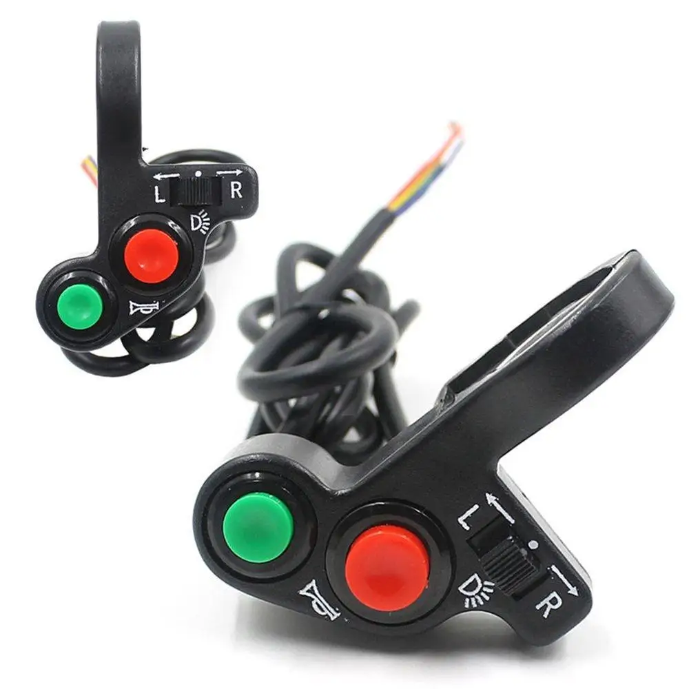 12V Motorcycle Horn Light Turn Signals On/Off Switch Universal for Most 7/8\