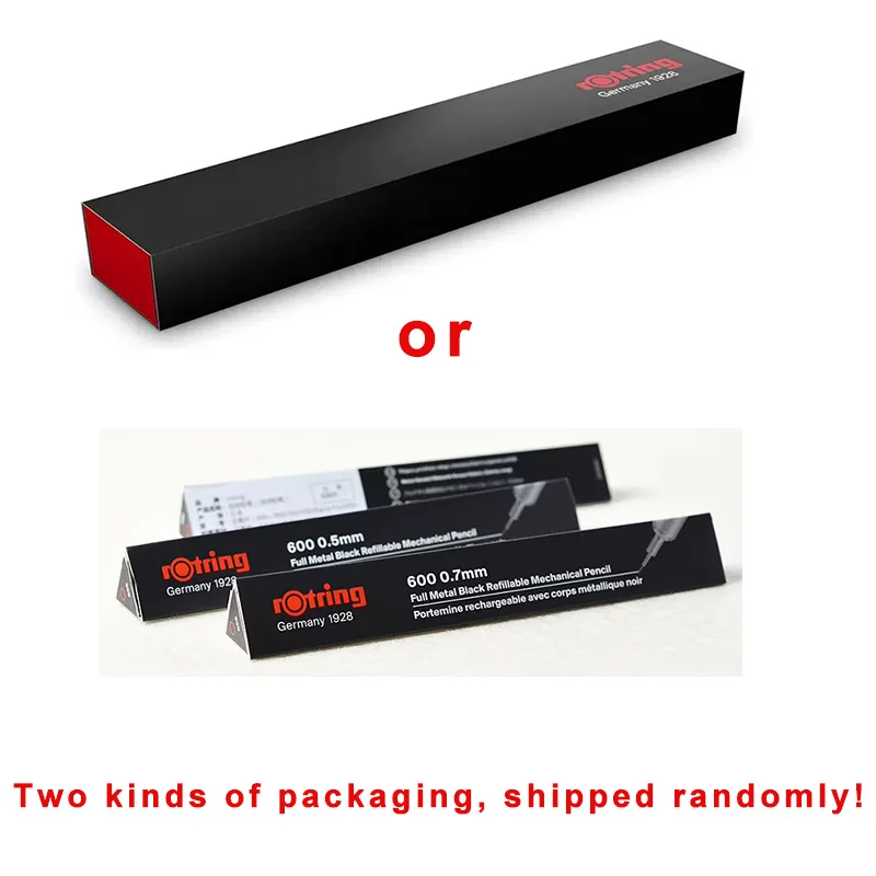 Rotring 600 Mechanical Pencils 0.5mm 0.7mm Professional Drawing Sketching Pens Metallic Body Hexagon Holder Art School Supplies