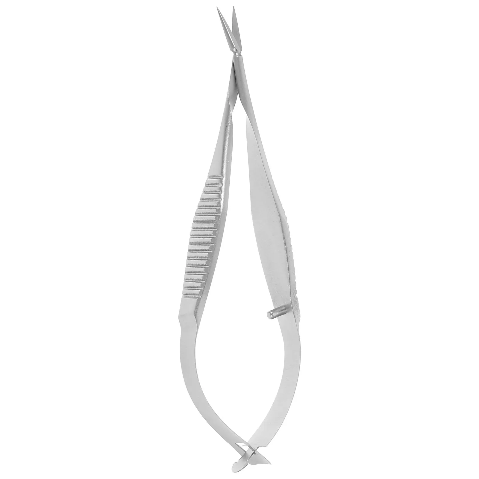 Nożyczki ze stali nierdzewnej z ostrym końcem, precyzyjne okulistyczne nożyczki do powiek i kanty, wielokrotnego użytku, metalowe narzędzie chirurgiczne klasy medycznej.