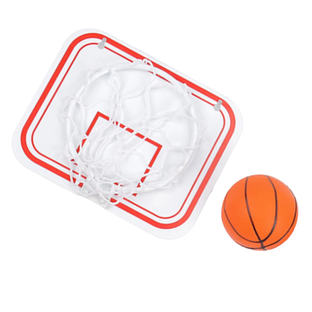 1 Set Punch-Free Hanging Basketball Hoop Foldable Backboard Plastic Frame Wall Mounted Shooting Toy Exercise Type 2