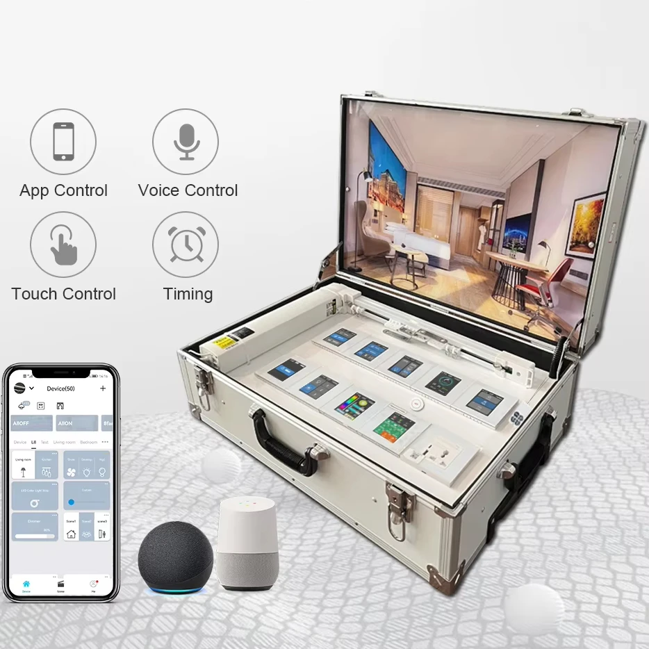 L8 smart home display box LCD touch screen remote control smart switch smart socket demonstration box home
