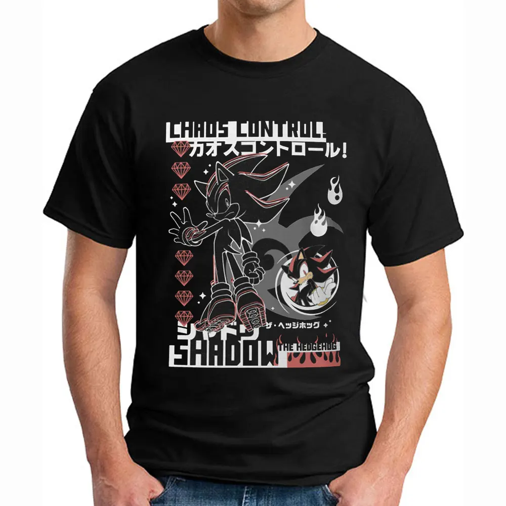 

Chaos Control Sonic The Hedgehog Shadow Paint Graphic T-Shirt Y2K clothes Cartoon Game Apparel Short Sleeve tee All size tops