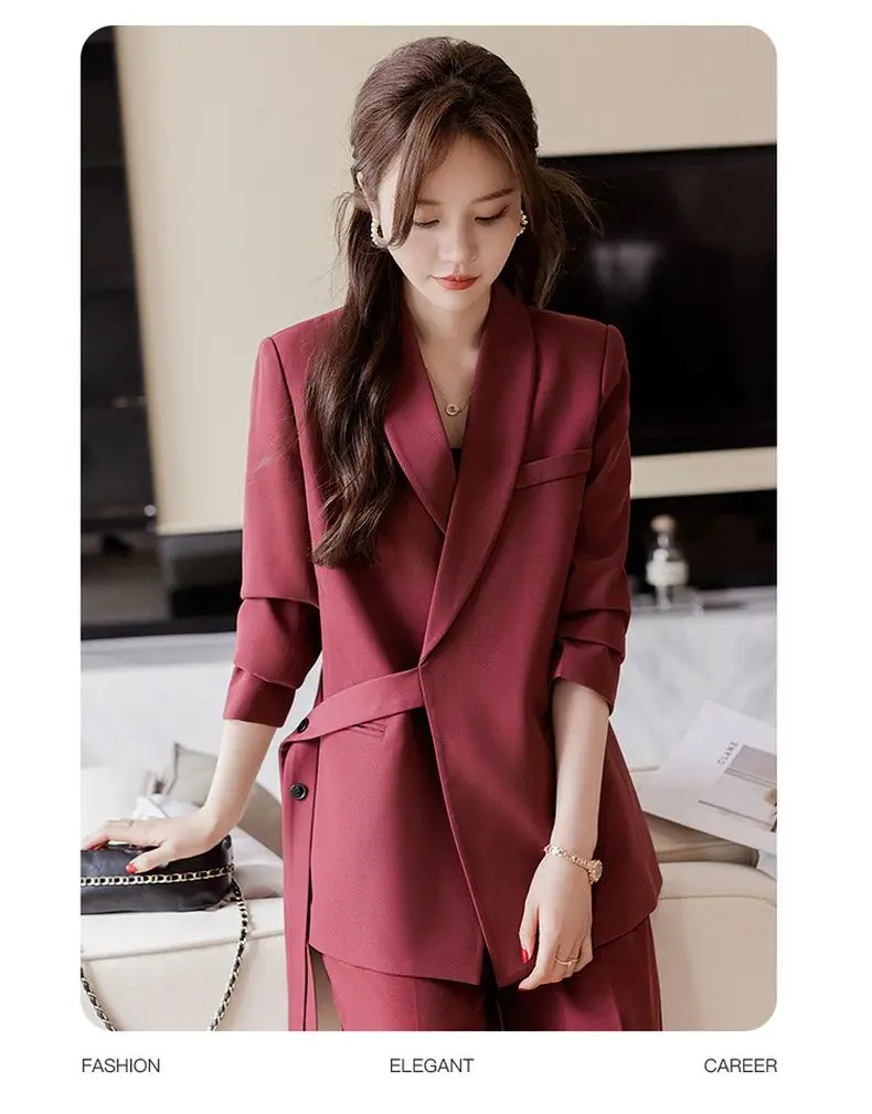 Y2KWomen'S Casual Style Wide Leg Pants, Professional Suit, Two Piece Set, Spring And Autumn Outerwear, Fashion Coat, 2024