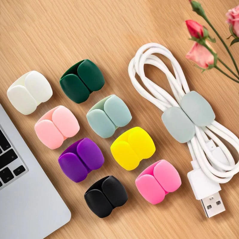 Portable Cable Clips Desktop USB Charging Cord Management Reusable Cord Organizer Wire Holder Protectors Home Office