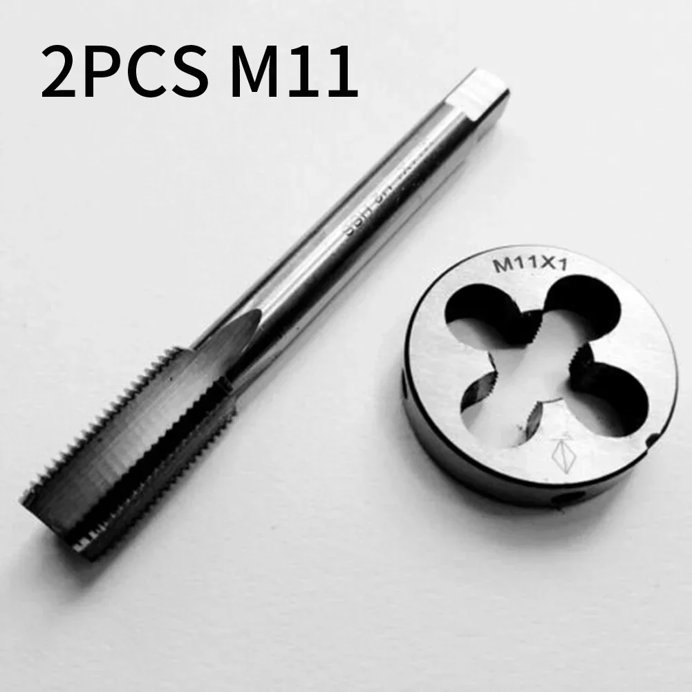 High Speed Steel 2pcs/set HSS M11 X 1mm Tap & M11 X 1.0mm Die Metric Thread Right Hand M934 Straight Tap And Die Pipe