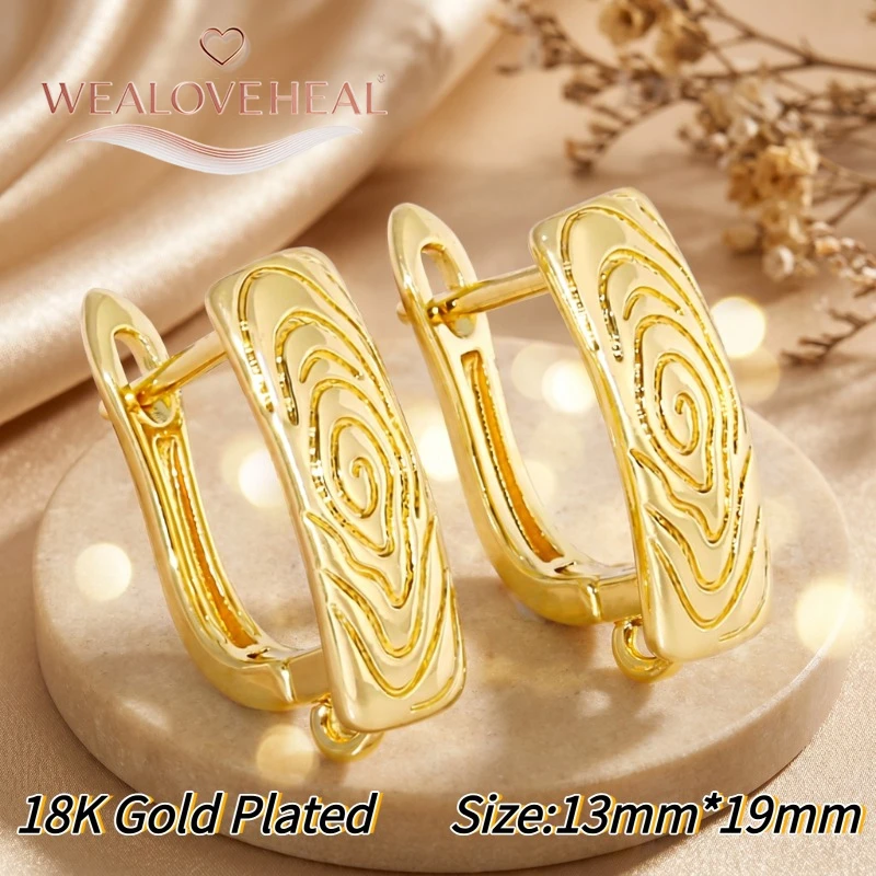 schmuckherstellung zubehör，Hochwertige 18K Gold/Rhodium plattierte Messing-Ohrringverschlüsse, texturierte gehämmerte gedrehte Ohrringhaken für DIY-Schmuckherstellung – Detail 21