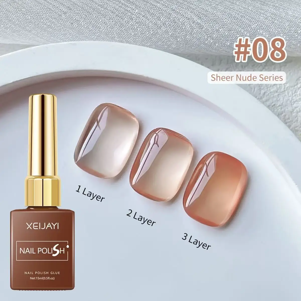 8 ピース/セット 15 ミリリットルゼリージェルマニキュアネイルアートワニスジェルラッカートップコート venalisa 半永久マニキュアグッズ