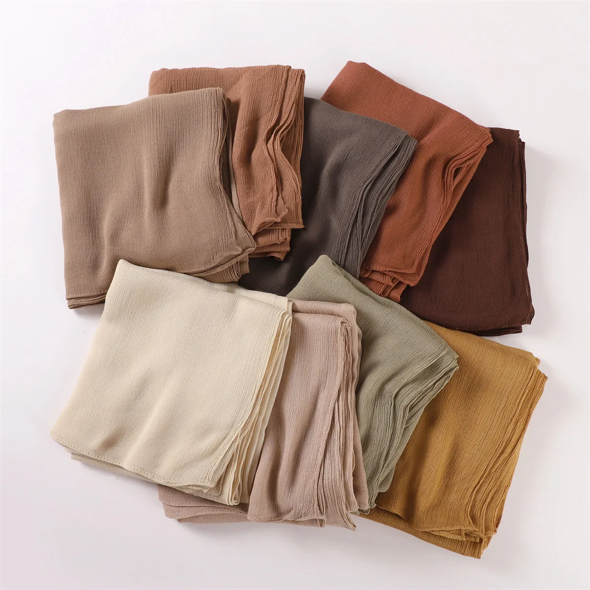 女性用大きいサイズ無地コットンレーヨンシワ加工ヒジャブスカーフ、高品質ラップ＆ショール、ムスリムヘッドバンド、イスラムターバン