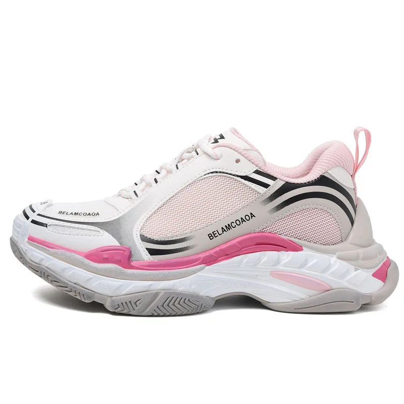 Fashion Versatile Unisex Sports Shoes Mesh Breathable Casual Comfortable Couple Sneakers Branded Retro Thick Sole Dad Shoes