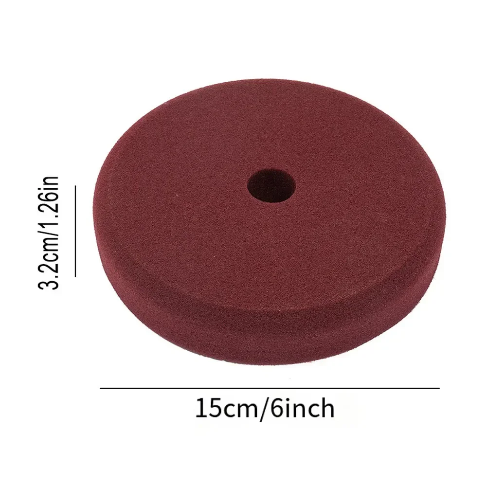 1Pc 6in Sponge Polishing Pad Foam Buffing Pad Sanding Disc For Car Waxing Painting Furniture Polishing Finishing Poliser Tool