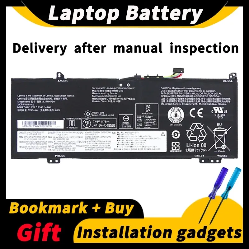 For Lenovo Xiaoxin Air 14ARR 14IWL 14IKBR 15IWL 15ARR 15IKBR FLEX 6-14ARR FLEX 6-14IKB 7.68V  Laptop Battery