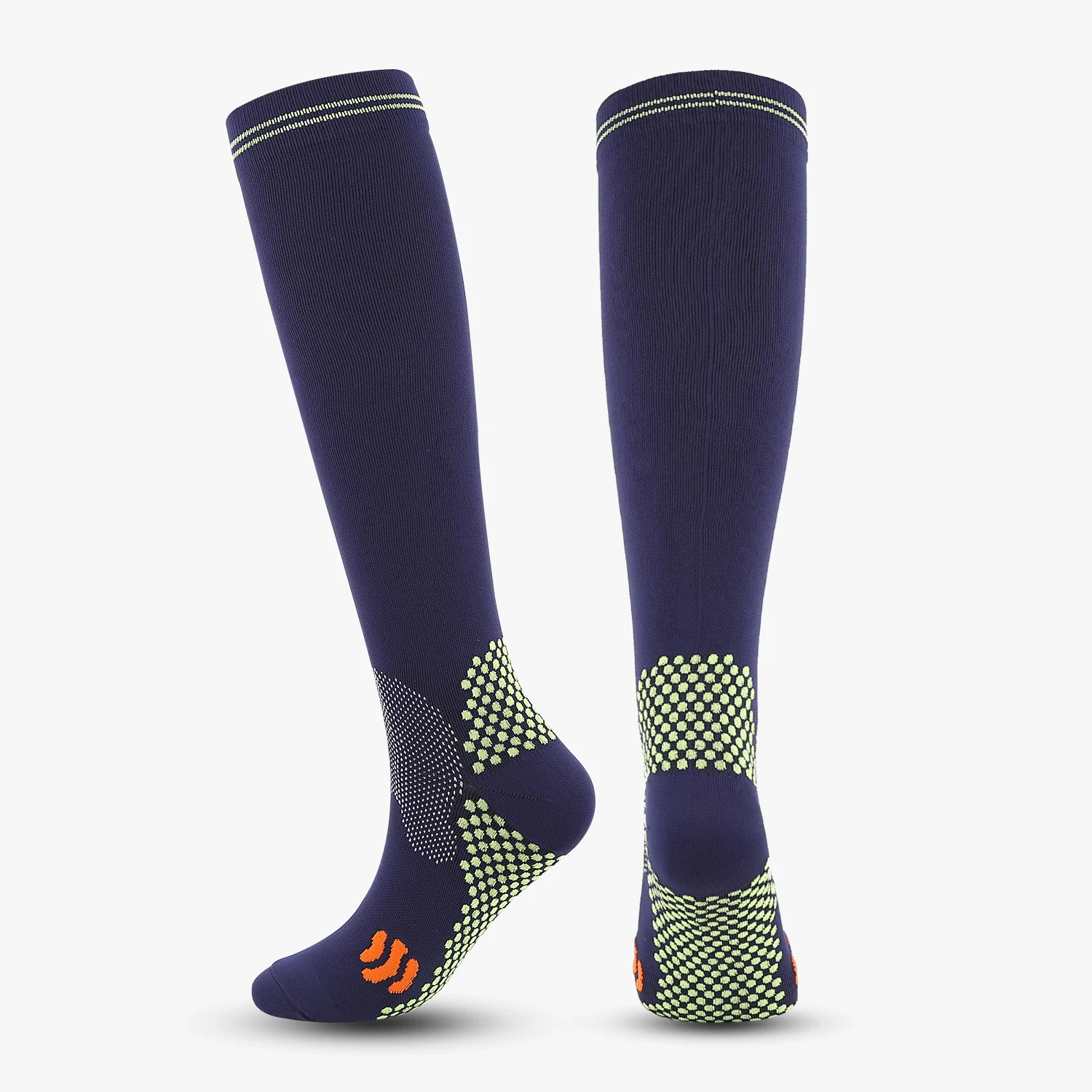 Chaussettes de sport de compression élastiques, anti-fatigue, pour football, course à pied, vélo, canadisme, varices, œdèmes