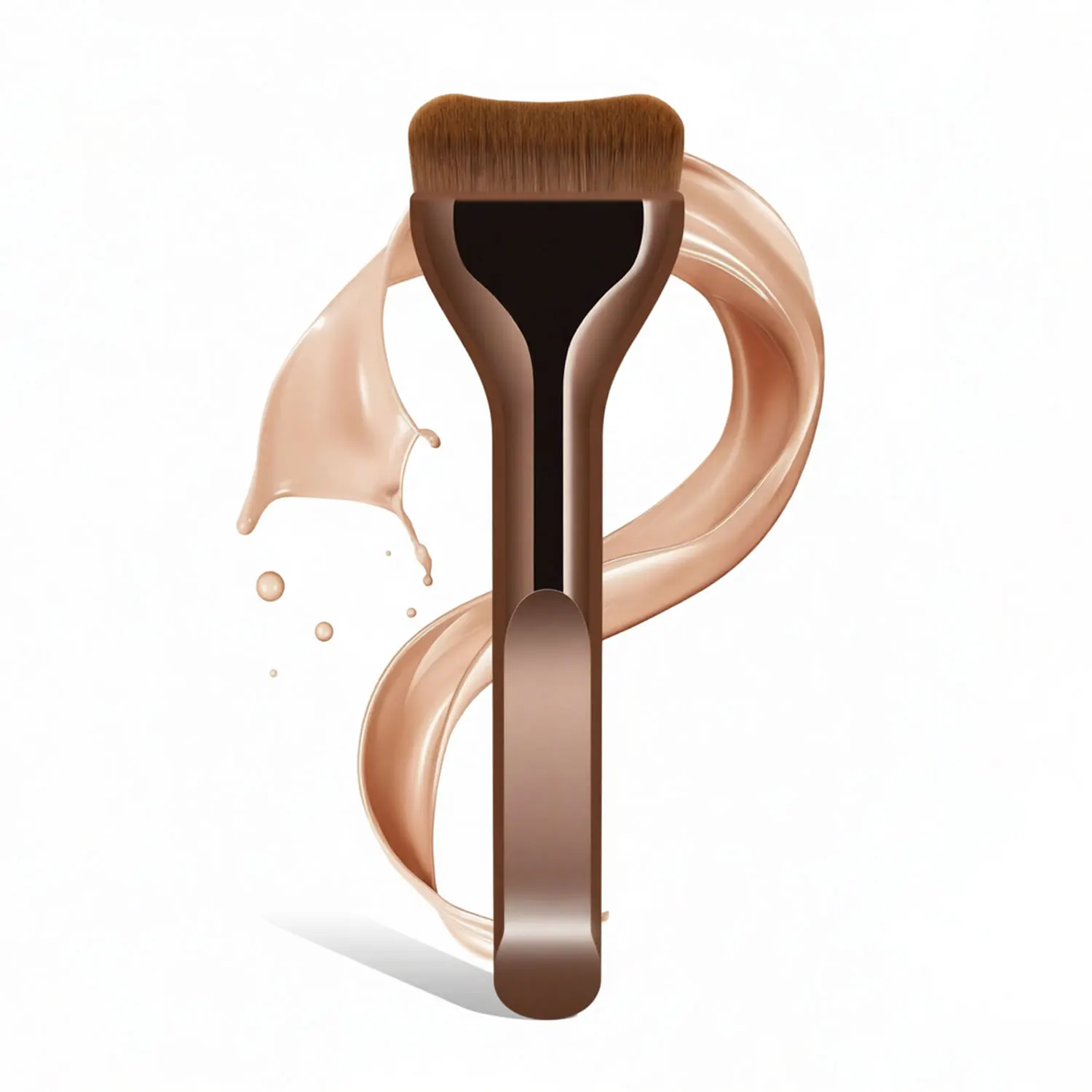 1pcs Soft Touch Makeup Brush, Professional Foundation, Concealer, Powder, Blush & Contour Brush, Travel Beauty Tool Gift