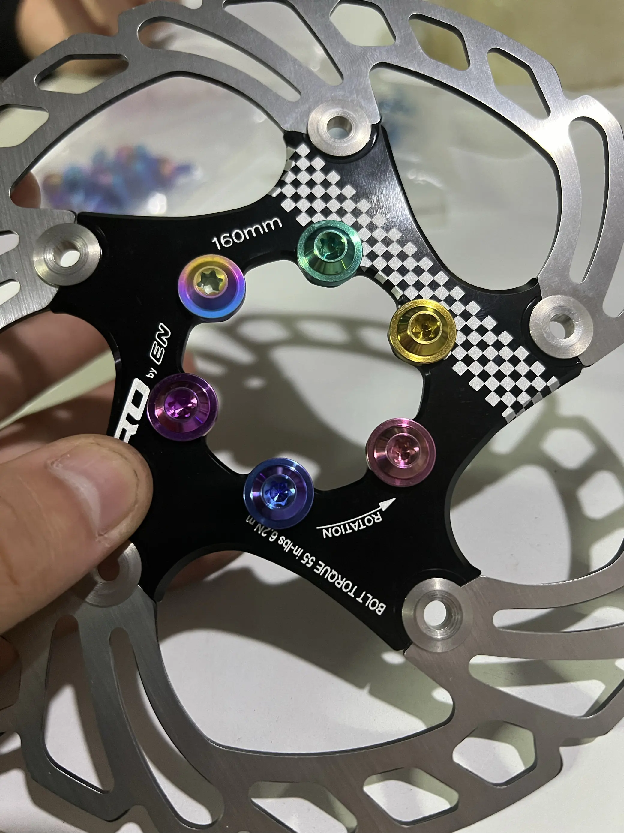Bicycle Mountain Bike Disc Screws, Titanium Alloy Disc Screws, Disc Brake Pads T25 Screws, 6PCS