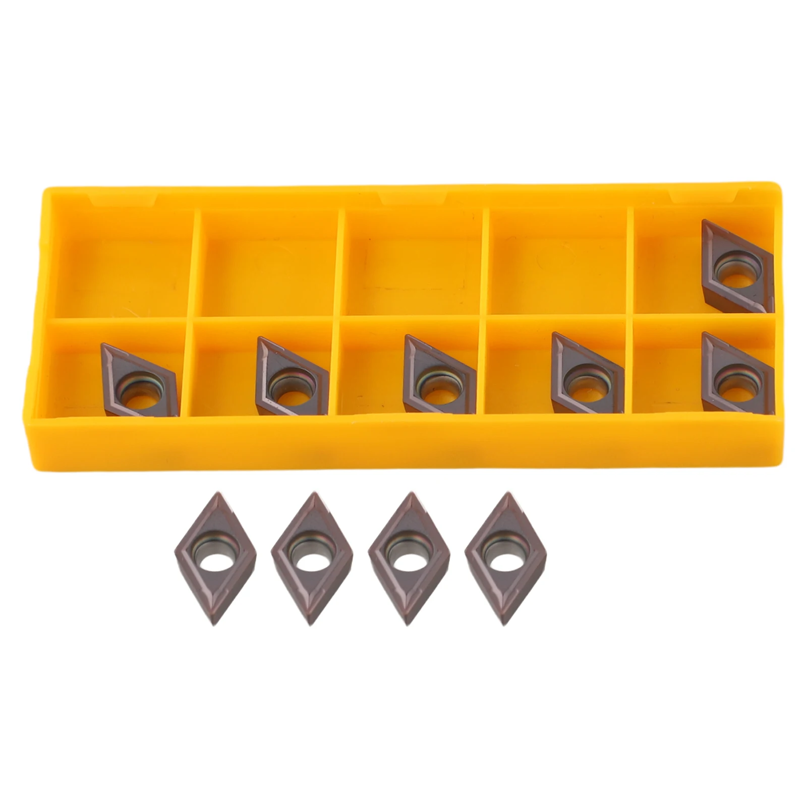 For CNC Turning Tools 20pc Carbide Insert Set Compatible with both For DCMT11T304 & For DCMT32 51 Insert Types