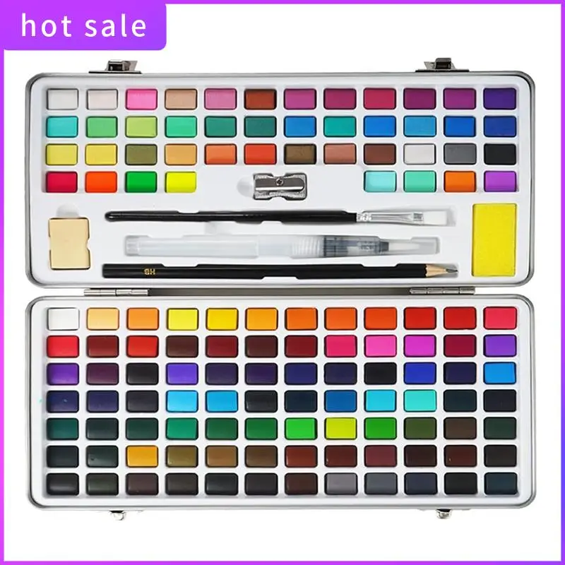 

Watercolor Paint Set, 128 Colors Paint With Water Brush Pens And Drawing Pencil - Perfect For Painting, Drawing Easy To Use