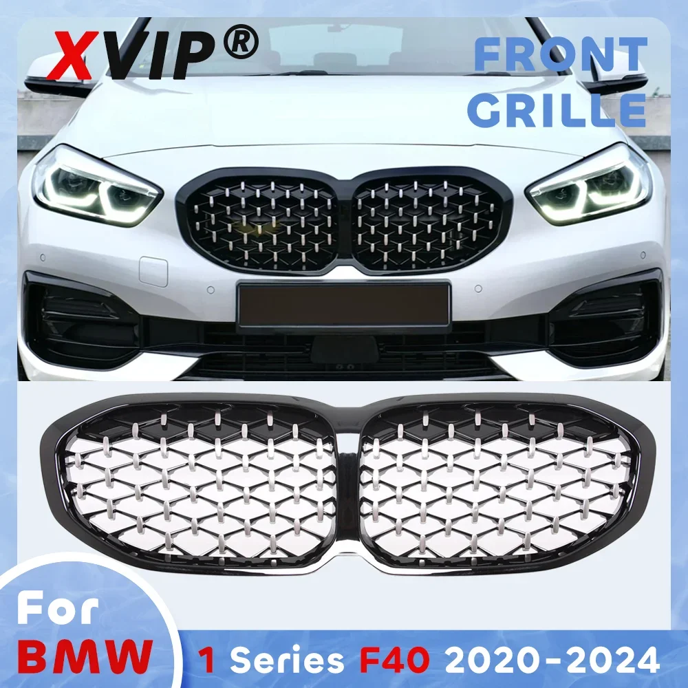 

XVIP Diamonds Style Front Bumper Grille Racing Replacement Parts ABS For BMW 1 Series F40 2020-2024 118i 120i 125i M135i xDrive