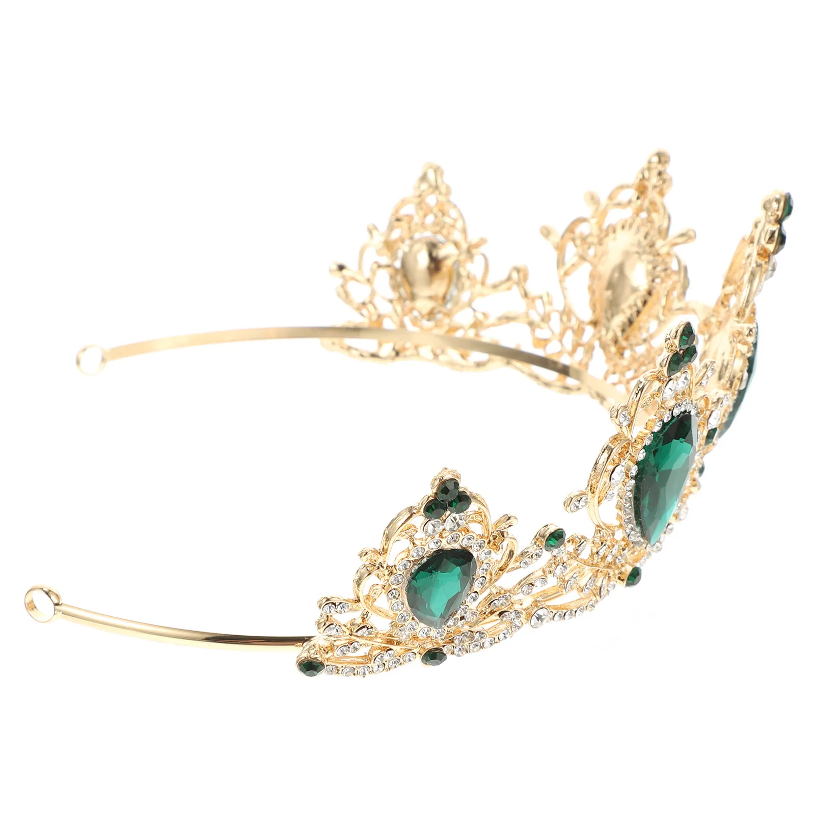 1Pcs Retro Vintage Crown Tiara Wedding Headwear for Bride Bridesmaid Flower Girl Elegant Bridal Hair Ornament Party Accessory