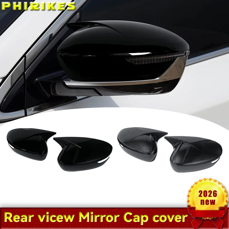 For Geely Coolray 2023 2024 Bright black rearview mirror protective cover made of ABS material