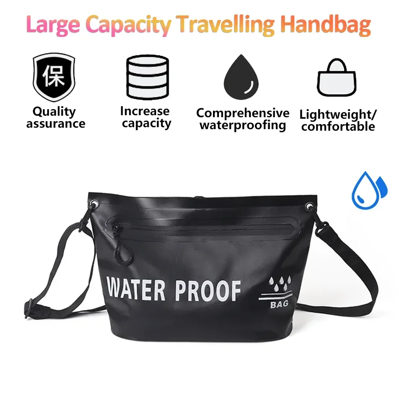 

Waterproof Dry Bag Sack Single Shoulder Swimming Bag Outdoor Travel Handbag Pack Zipper Storage Rafting Kayak River Trekking Bag