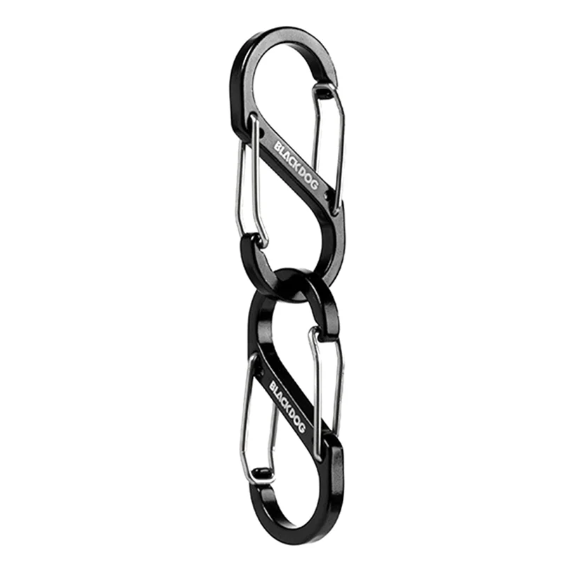 BLACKDOG Outdoor S-Shaped Aluminum Alloy Hanging Buckle Outdoor Multi-Functional 8-Character Mountaineering Buckle Hanging