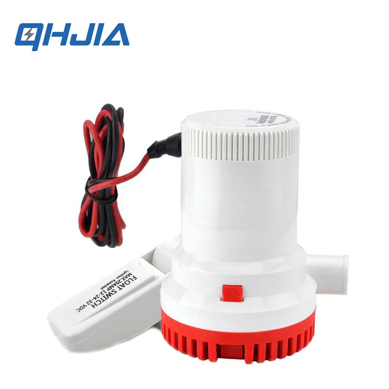 High Pressure Submersible Bilge Pump With Switch 12V 24 Volt Electric Water Pump Used In Boat Seaplane Motor Houseboat 2000GPH