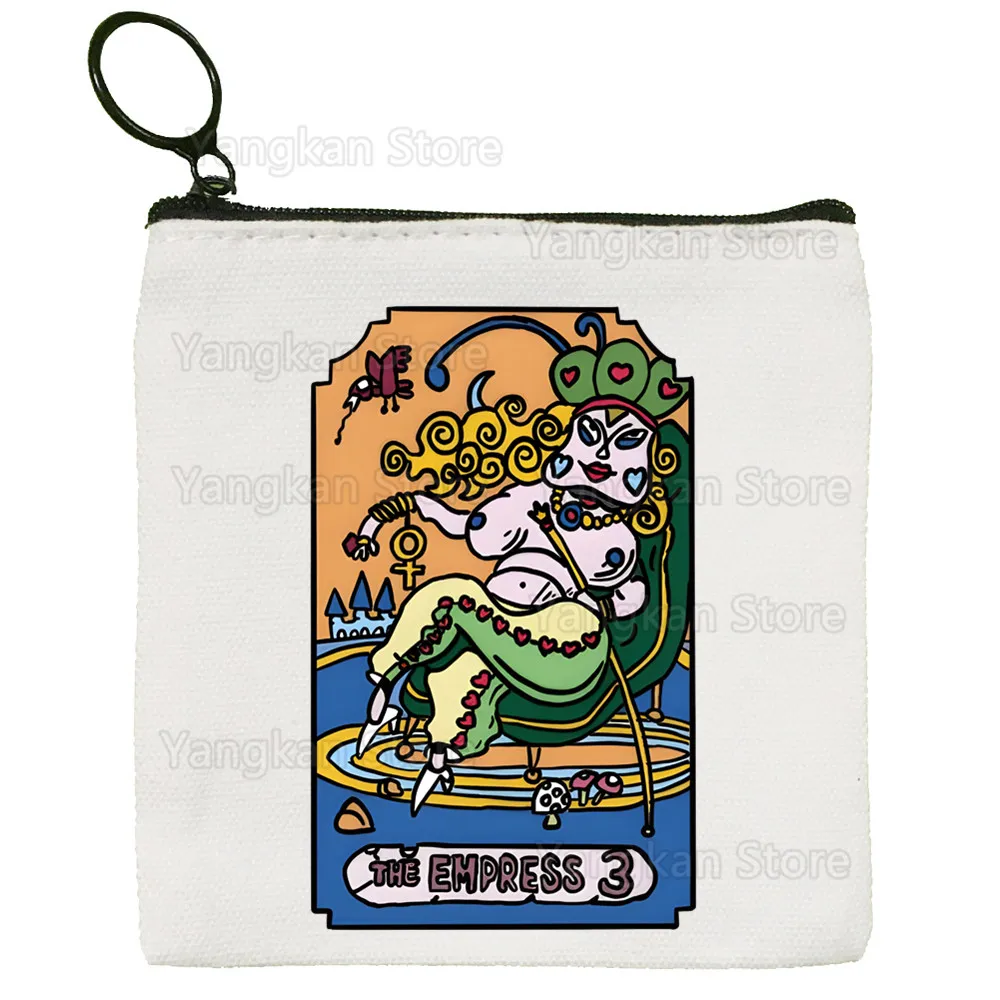 JOJO Cute Mini Coin Purse Canvas Student Wallet Coin Case Zipper Hand Female Key Case