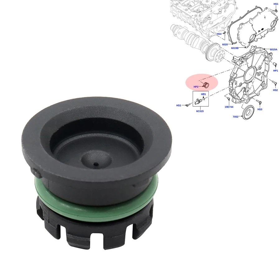 1Pc For Land Rover Defender Range Rover Sport Sport Velar Defender Jaguar Crankshaft Front Cap Plug OEM LR135858 JDE40304