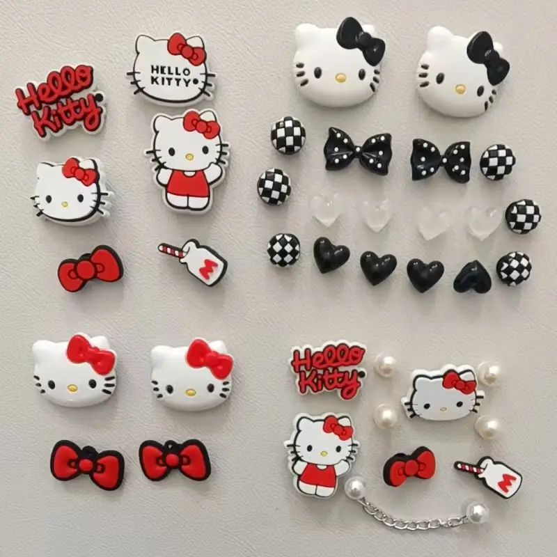 

Аксессуары Sanrio: милый рюкзак Hello Kitty в стиле аниме, креативный, простой, универсальный, для девочек, одежда, кавайные аксессуары, подарки