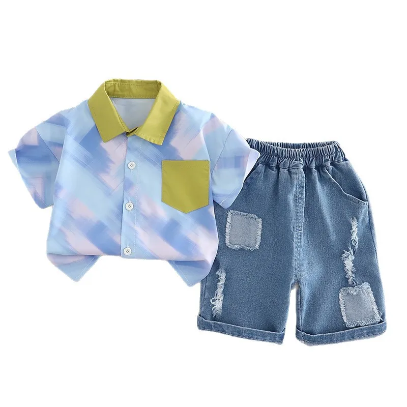 

New Summer Baby Clothes Suit Children Boys Shirt Shorts 2Pcs/Sets Infant Clothing Toddler Casual Sports Costume Kids Tracksuits