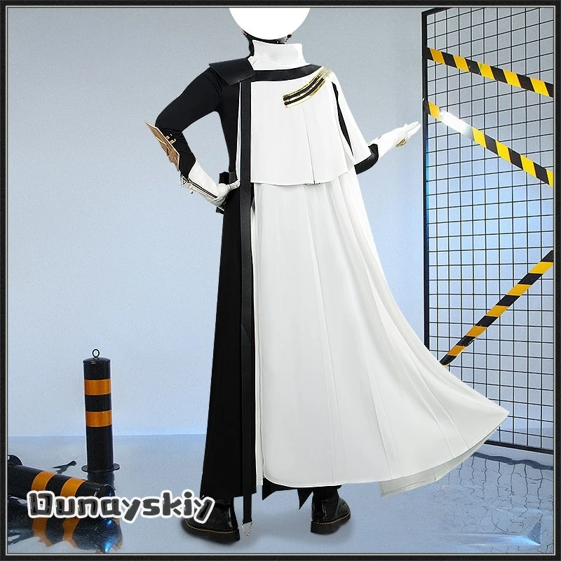 Yumekiri@Arknights Ulpianus Cosplay Costume Wig Staring Into The Abyss Uniform New Skin Headwear Mask Halloween Girl Uniforms view 3