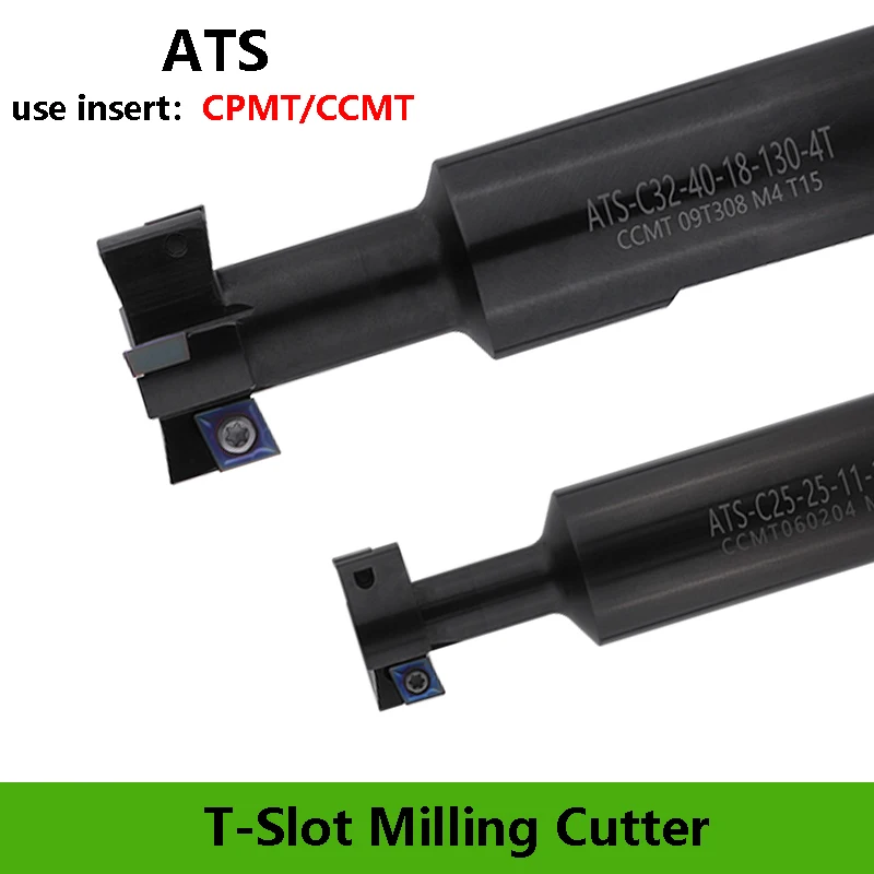 LIHAOPING ATS T Slot Milling Cutter Shank CNC Groove Tool Holder Lathe Machining Carbide Insert CPMT CCMT CPMT080204 End Mill