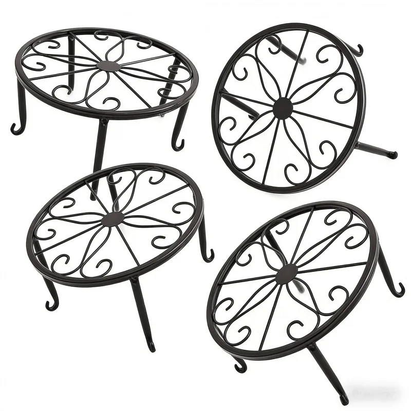 Multi-layer metal flower stand1-4Indoor and outdoor universal living room balcony succulent and green plant pot stand, floor-sta