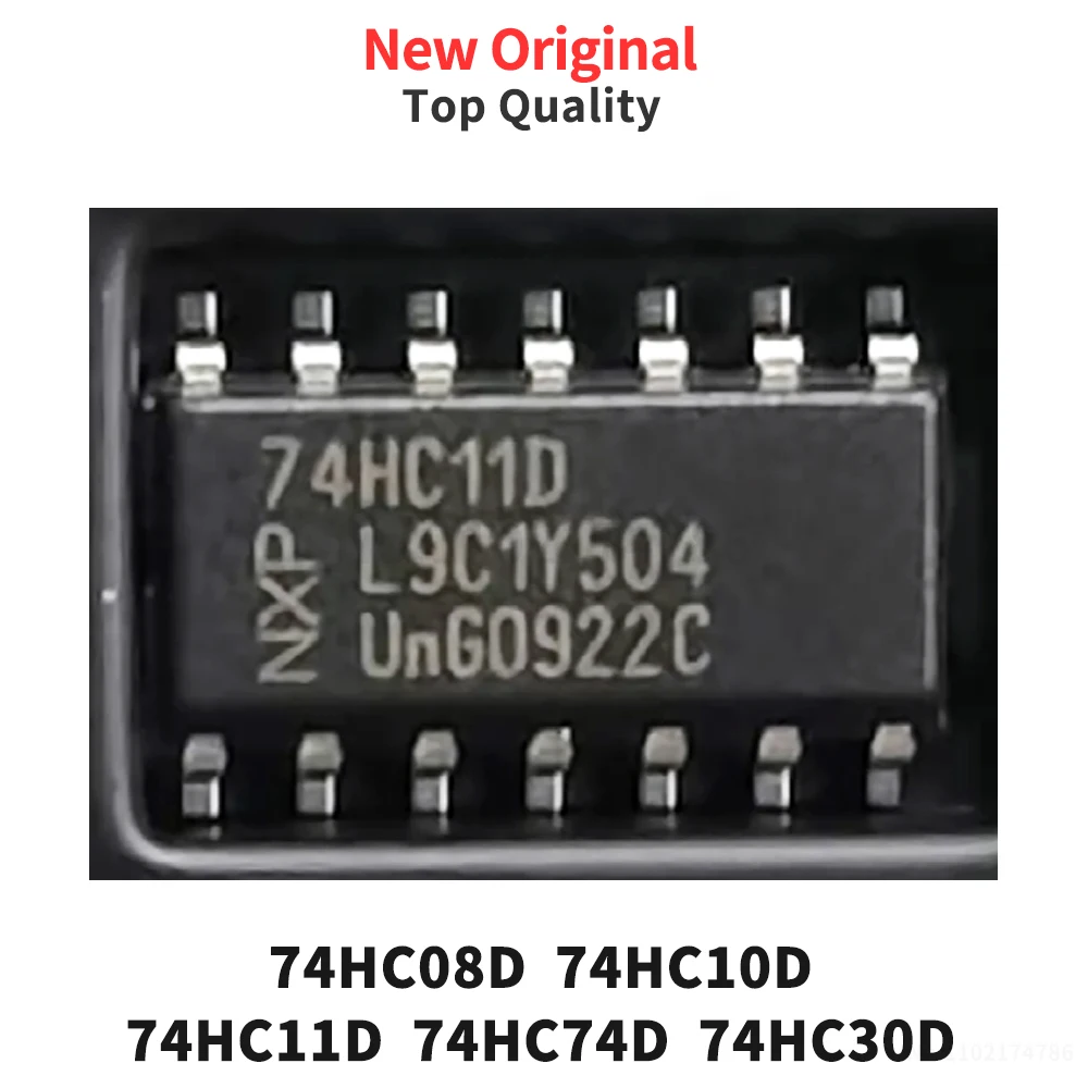 (10 Pcs) 74HC08D 74HC10D 74HC11D 74HC74D 74HC30D SOP-14 New Original