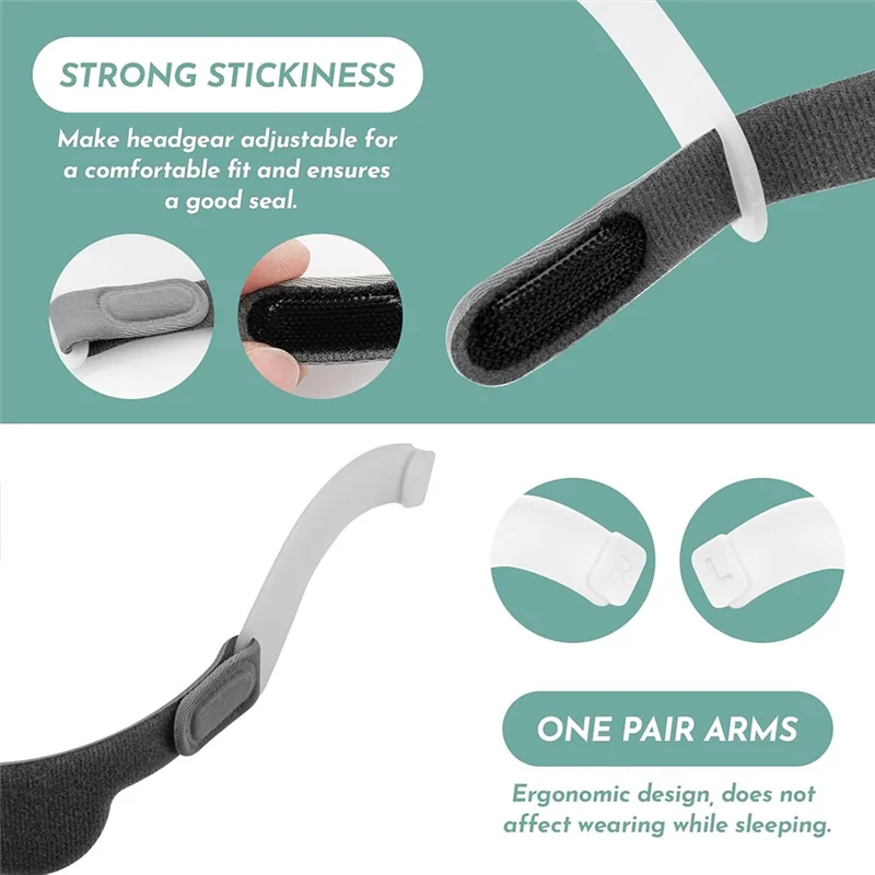 RTSHE-2 Pack Headgear With Arms Replacement For Dreamwear,Adjustable Soft Head Strap