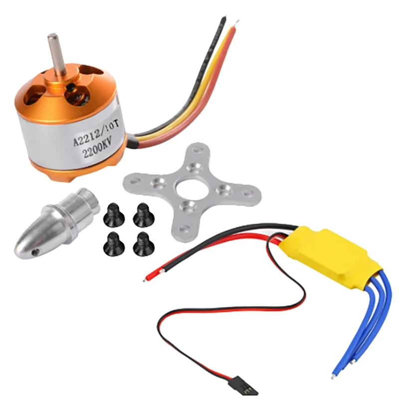 Motor Outrunner sin escobillas A2212 con controlador de velocidad del Motor ESC sin escobillas 30A Fordrone Rc Quadcopter Multi Copter